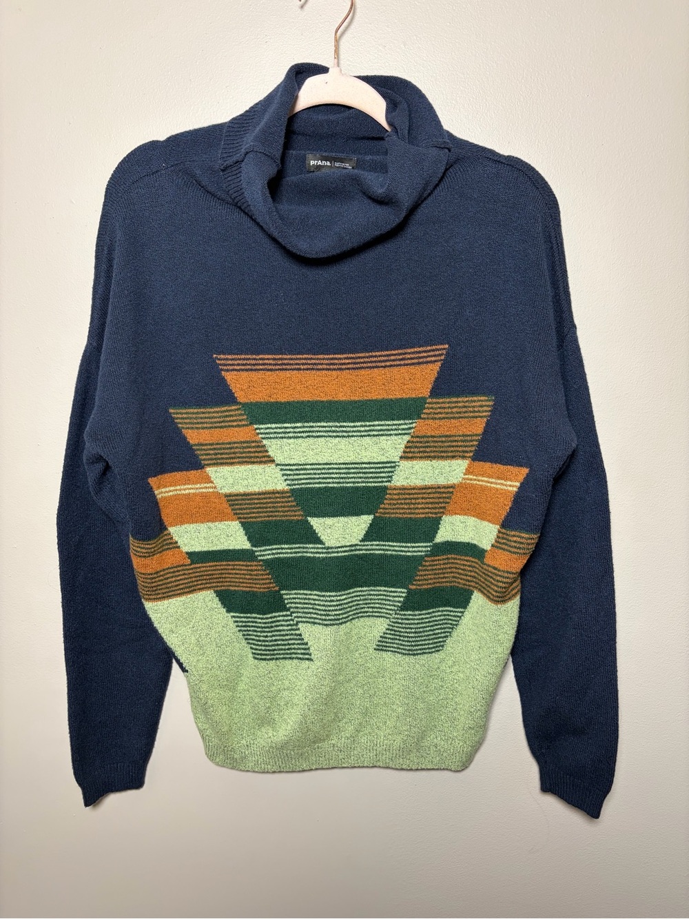 Prana Frosted Pine cowl neck sweater organic cotton